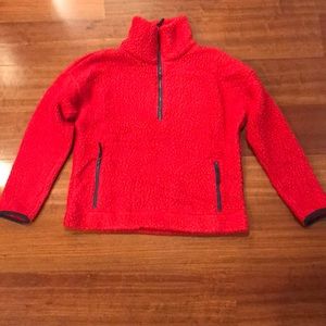 Jcrew sherpa fleece pullover